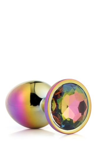 Анальна пробка райдужна з райдужним каменем 9,5 х 4,3 см Dream Toys Gleming Love - 4