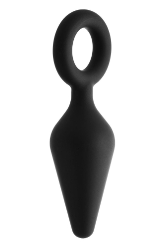 Анальная пробка с кольцом черная Dreamtoys FANTASSTIC размер Medium - 2