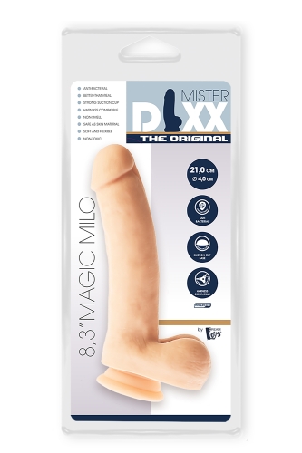 Гибкий фаллоимитатор реалистичный на присоске бежевый DREAM TOYS MR. DIXX MAGIC MILO 8.3INCH DILDO - 2