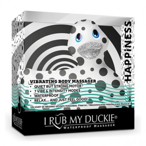 Уточка вибратор клиторальный белая в черную точку Big Teaze Toys I Rub My Duckie - 2