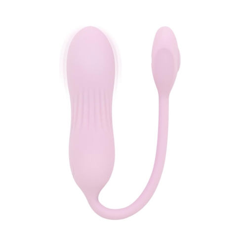 Виброяйцо вагинальное ребристое розового цвета Good Vibes Only SIVA Bullet Vibrator - 2