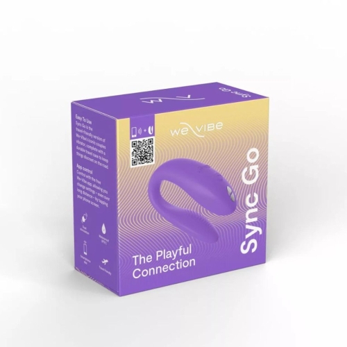 Смарт вибратор для пар силиконовый фиолетового цвета We Vibe Sync Go Light - 18