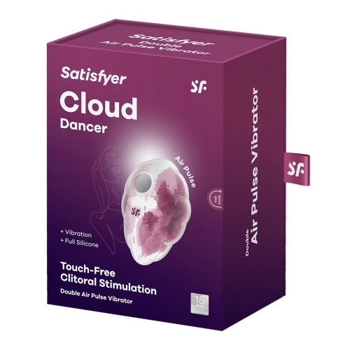 Вакуумный вибратор красного цвета Satisfyer Cloud Dancer - 6