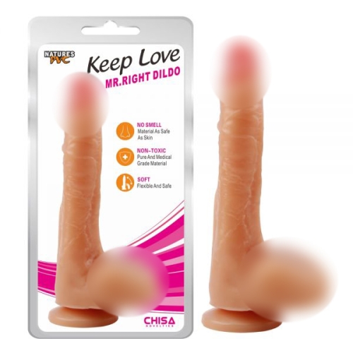 Фаллоимитатор реалистичный на присоске телесного цвета Chisa Mr Right - 1