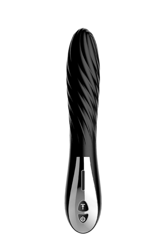 Вагинальный водонепроницаемый вибратор с турбо режимом чёрный Dream toys MIDNIGHT MAGIC SPIRAL TWIST - 1