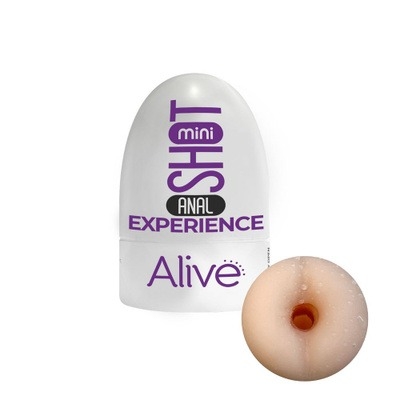Карманный мастурбатор анус бежевый Alive Mini Shot Experience - 1