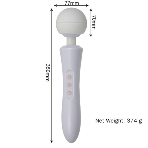 Вибромассажер Ванд в форме микрофона белого цвета Boss series Massager Ultra Powerful - 2