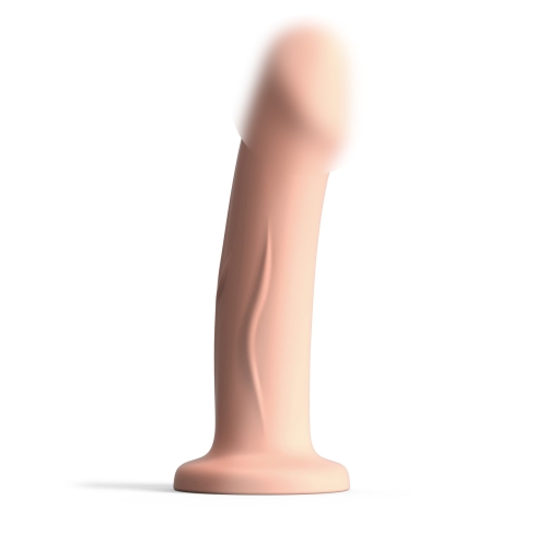 Насадка для страпона на присоске термоактивная силиконовая телесного цвета Dorcel Real Pleasure размер XL - 1