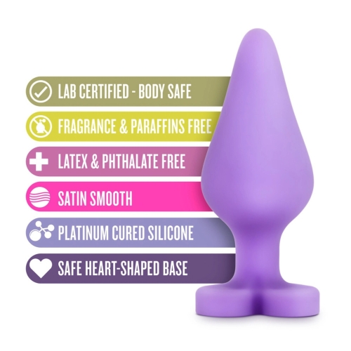 Анальная пробка для начинающих фиолетовая PLAY WITH ME CANDY HEART DO ME PURPLE - 5