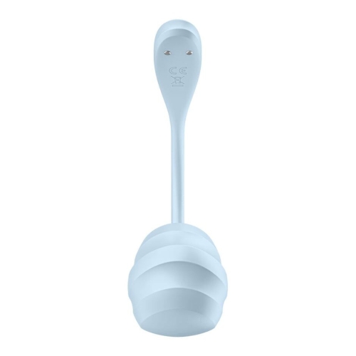 Смарт віброяйце вагінальне синього кольору Satisfyer Smooth Petal Connect App - 3