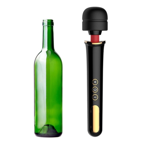 Вибромассажер Ванд в форме микрофона черного цвета Boss series Massager Super Powerful - 3