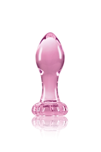 Анальний скляний затор рожевого кольору NS Novelties Crystal Flower - 1