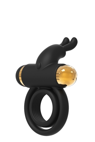 Ерекційне віброкільце Чорне для пеніса Dream Toys ELITE JOEL LUXXE - 3