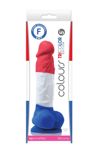 Фаллоимитатор реалистичный на присоске разноцветного цвета NS Novelties Colours pleasures tricolor длина 127 мм - 2