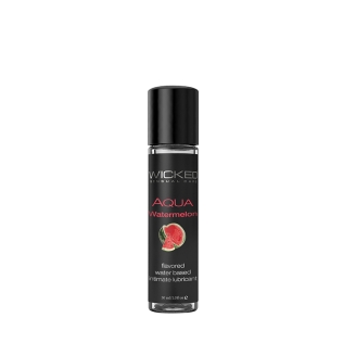 Съедобный лубрикант водный со вкусом арбуза WICKED AQUA WATERMELON FLAVORED 30ML