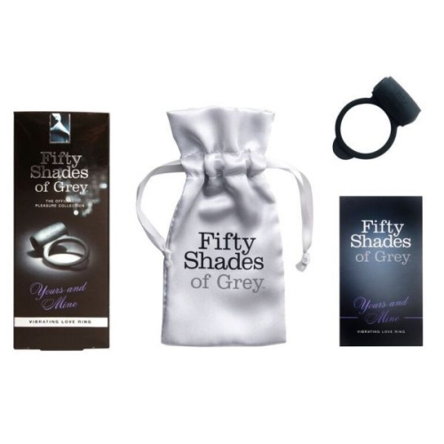 Ерекційне віброкільце чорного кольору Fifty shades of grey Твоє та моє - 2