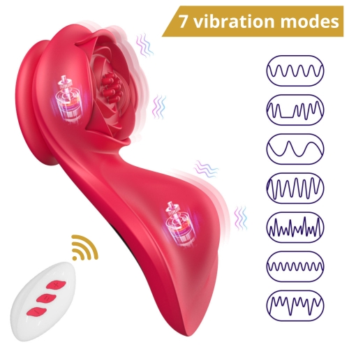 Вібротрусики для клітора з пультом керування червоного кольору Erospace Sweet Play Panty Vibrator With Remote Control - 3