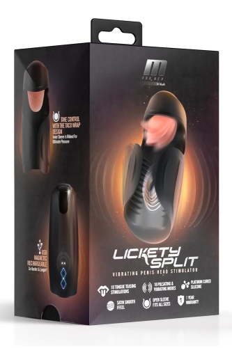 Мастурбатор із язичком та з вібрацією для чоловіків чорний Blush M for Men - 6