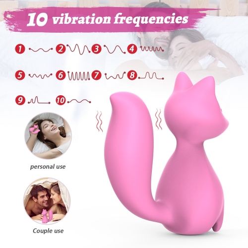 Мини-вибратор клиторальный в форме лисы светло-розовый Every Night Toys Doris 10 режимов вибрации - 6