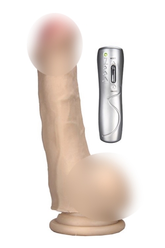 Вибромассажер реалистичный на присоске телесного цвета 6.5INCH VIBRATOR III - 1