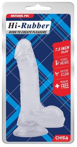 Фаллос на присоске реалистичный прозрачный CHISA 7.5 Inch Dildo Clear - 6