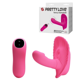 Вибратор со стимуляций клитора с пультом ДУ PRETTY LOVE FANCY CLAMSHELL LYBAILE