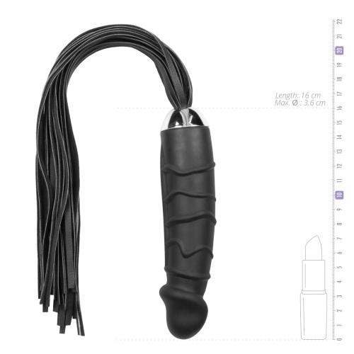 Фалоімітатор реалістичний з чорним прикріпленим флогером EasyToys - 5