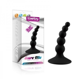 Анальний ланцюжок силіконовий чорний Lovetoy IXI40479