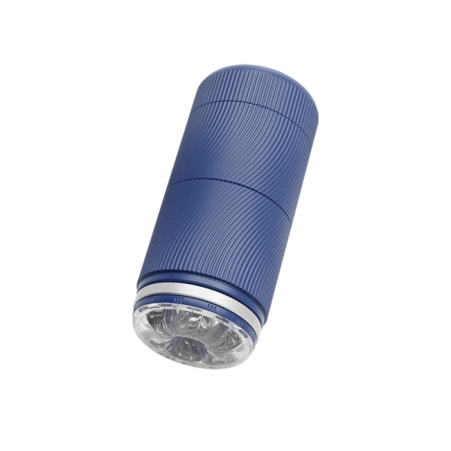 Мастурбатор в колбе для мужчин синего цвета Chisa Lust Ripple Phantom - 2