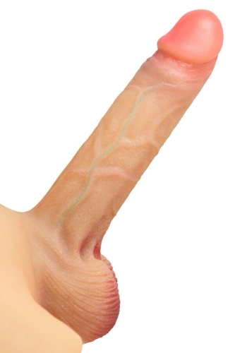 Страпон реалистичный полый мужской с трусами телесного цвета Real Body hollow and realistic размеры S/M - 2