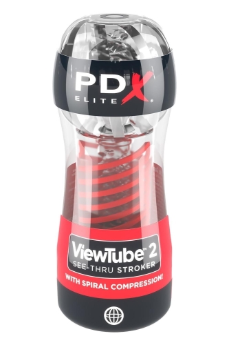 Мастурбатор для чоловіків прозорий Pipedream PDX Elite Viewtube 2 - 1