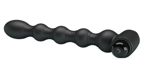 Вібратор анальний кулястий чорного кольору Lybaile MR PLAY Vibrating Anal Plug - 5