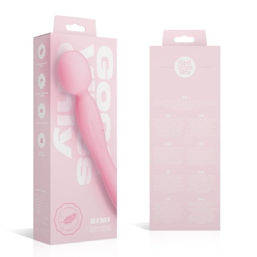 Вибратор-микрофон розовый Good Vibes Only SIMI Double-Sided Wand Vibrator - 10