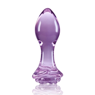Анальний скляний затор фіолетового кольору NS Novelties Crystal rose
