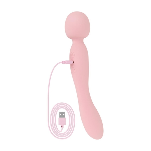 Вибратор-микрофон розовый Good Vibes Only SIMI Double-Sided Wand Vibrator - 7