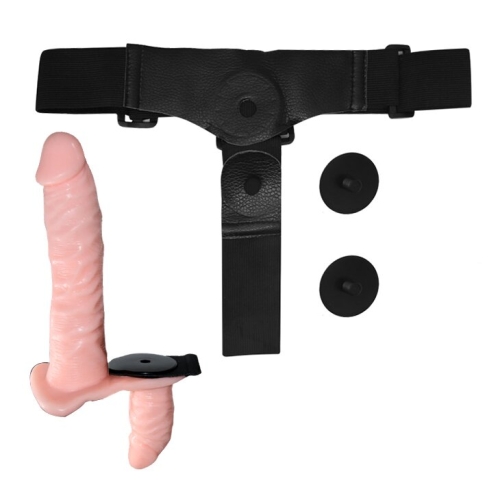 Страпон подвійний на трусиках з вібрацією Ultra Passionate Harness BW-022049 - 5