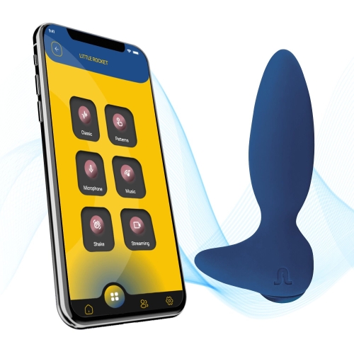 Смарт анальна вібропробка синього кольору Adrien Lastic Little Rocket 2.0 + APP - 9