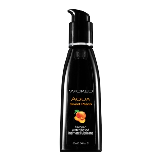 Оральний лубрикант на водній основі зі смаком персика Wicked sensual care Аqua 60 мл