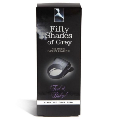 Ерекційне віброкільце чорного кольору Fifty shades of grey Відчуй це дитинка - 2
