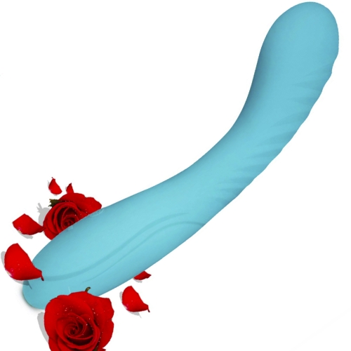 Вібратор для точки G бірюзового кольору Qianyue Turquoise lover - 1