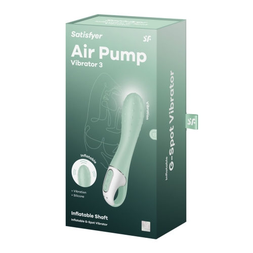 Вібратор вагінальний із пухирцями зелений Satisfyer Air Pump Vibrator 3 - 6