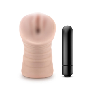 Мастурбатор вагина с вибропулей бежевая Blush Enlust Ayumi длина 120 мм