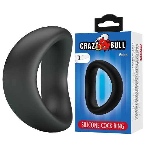 Ерекційне кільце на член силіконове чорне LYBAILE Crazy Bull Valen - 1