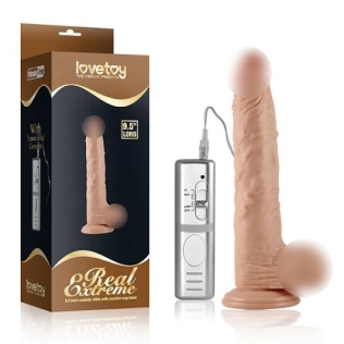 Вибратор реалистичный на присоске телесного цвета с пультом ДУ Lovetoy