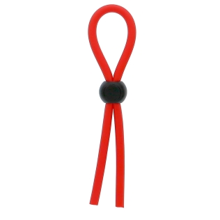 Эрекционное кольцо (лассо) для члена красное DREAM TOYS STRETCHY THICK LASSO