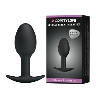 Анальная пробка силиконовая LYBAILE Pretty Love черная