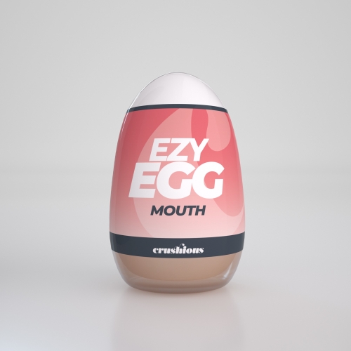 Мастурбатор у колбі яйце рот реалістичний тілесний CRUSHIOUS EZY EGG THE Mouth - 2