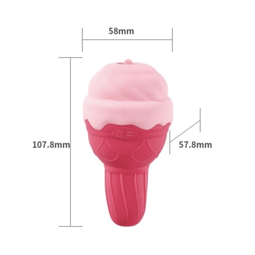 Вібратор для стимуляції клітора рожевого кольору Cnt Ice Cream - 2