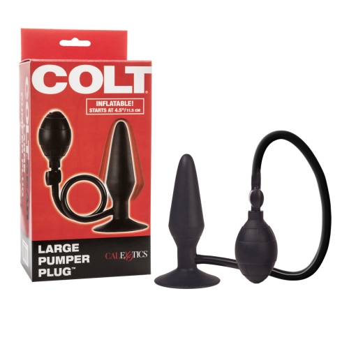 Анальная пробка с накачкой черного цвета California еxotic novelties Colt Large Pumper Plug - 1