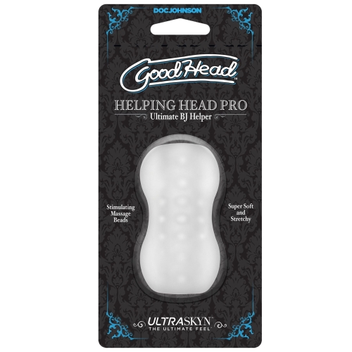 Мастурбатор для полового члена белого цвета Doc Johnson GoodHead Pro - 2